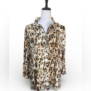 NWOT Plus Size Thomas &  Olivia Animal Print Top